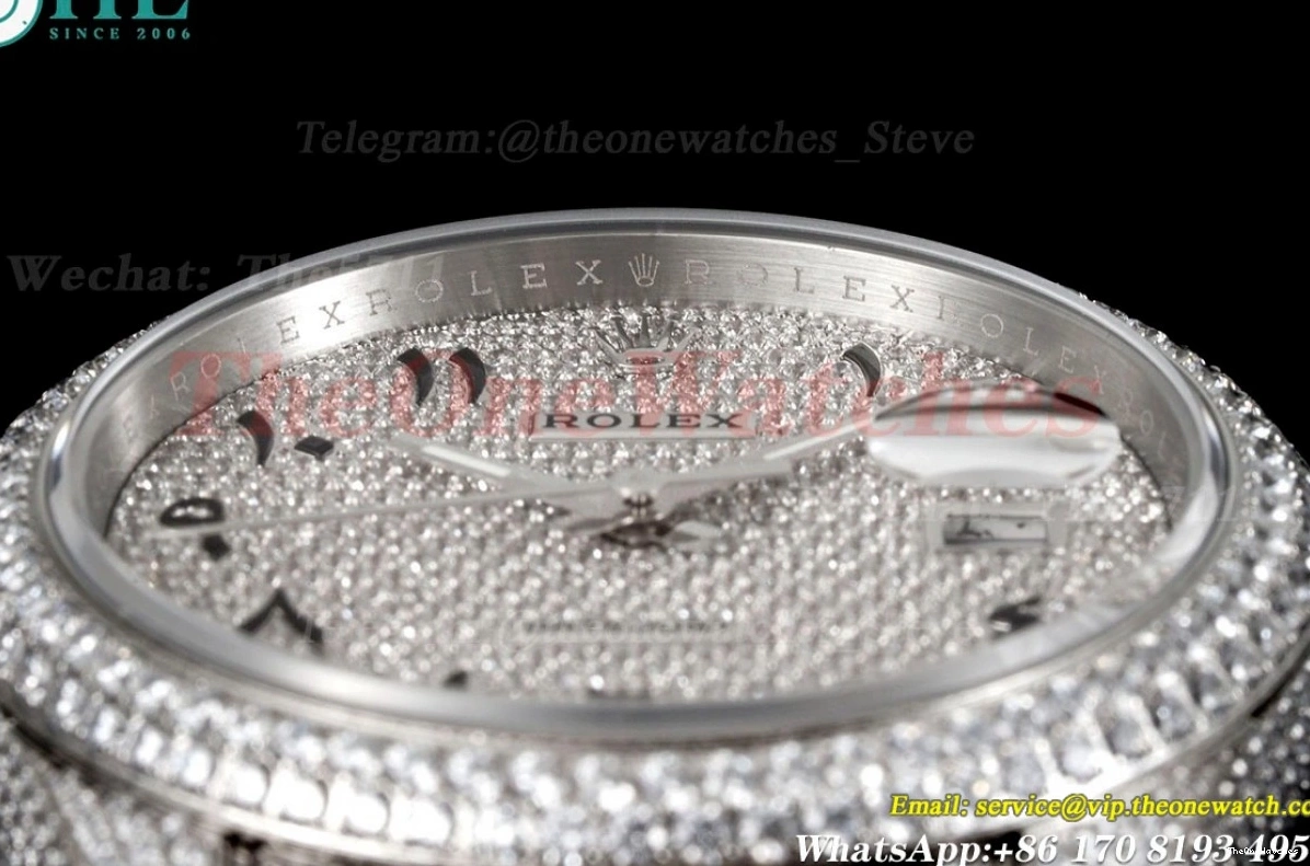 Datejust Full Dia A2824 Arabic 41mm SS Diamonds SS GMF 904L 0227